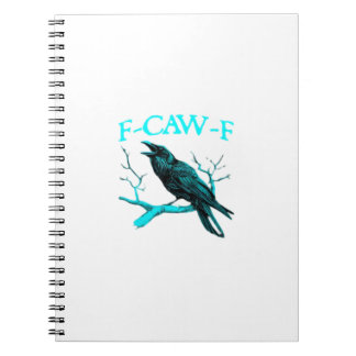 Carnet Corbeau F-Caw-F Oiseau Drôle Rétro