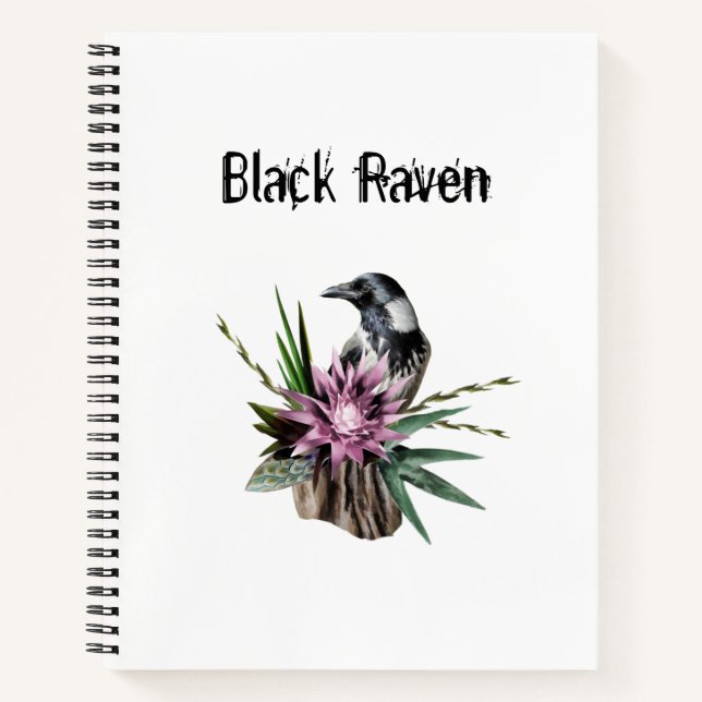 Carnet Corbeau noir (Devant)
