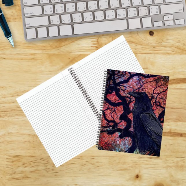 Carnet Corbeau noir et érable japonais noueux (In Situ)