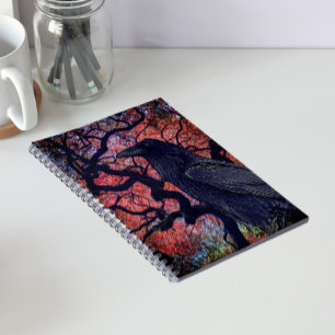 Carnet Corbeau noir et érable japonais noueux