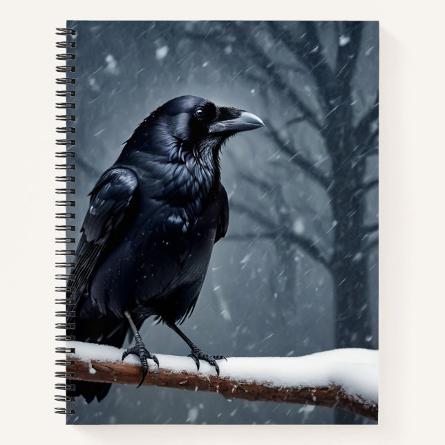 Carnet Corbeau noir foncé (Devant)