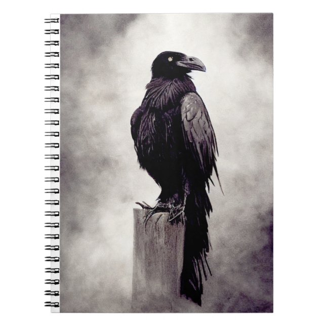Carnet Corbeau sur le poste (Devant)