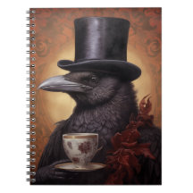 Corbeau victorien avec/Top Hat Apprécie Café - Car