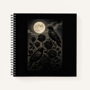 Carnet Corbeaux gothiques et Halloween de la Lune