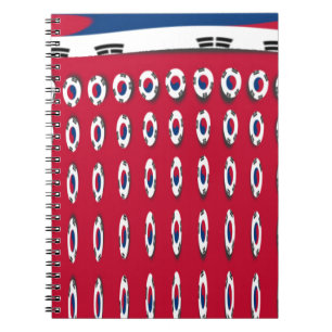 Carnet Corée du Sud Polka Dot Drapeau Design d'art : une