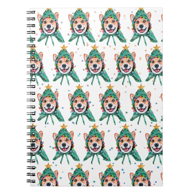 Carnet Corgi Chien race Noël (Devant)