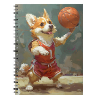 Carnet Corgi Jouant au Basket-ball