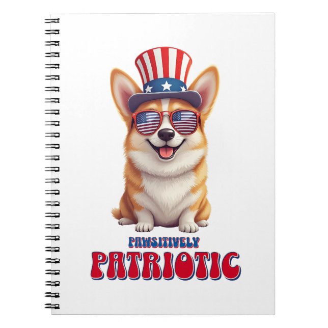 Carnet Corgi patriotique - patriotique (Devant)