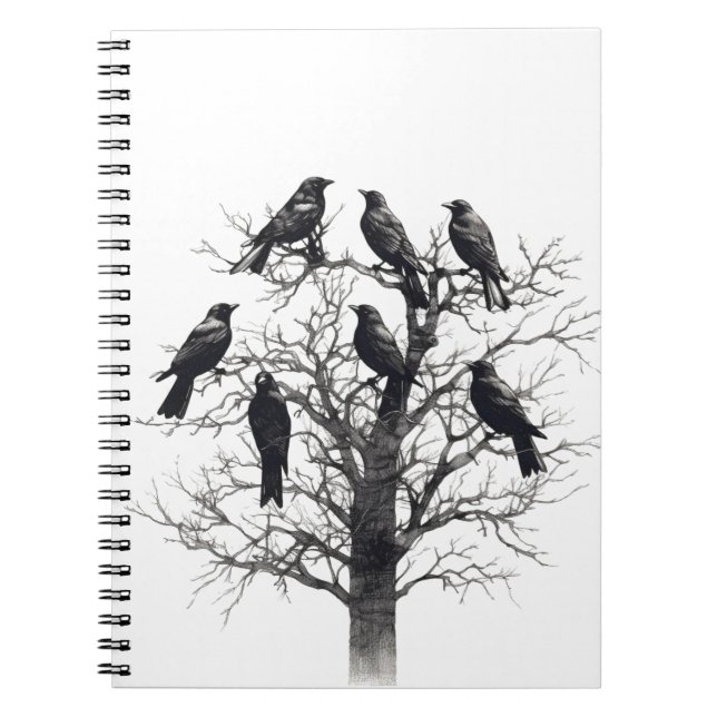 Carnet Corneille Corneille Noire Mysace Arbre Conception (Devant)