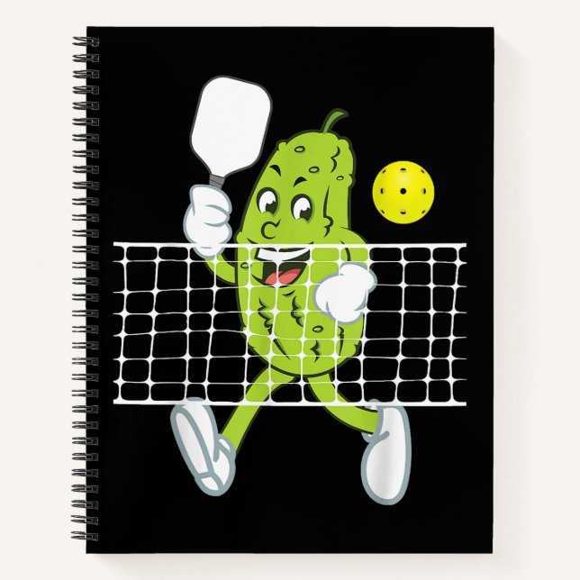 Carnet Cornichon Jouant au Pickleball - Palette de Pickle (Devant)