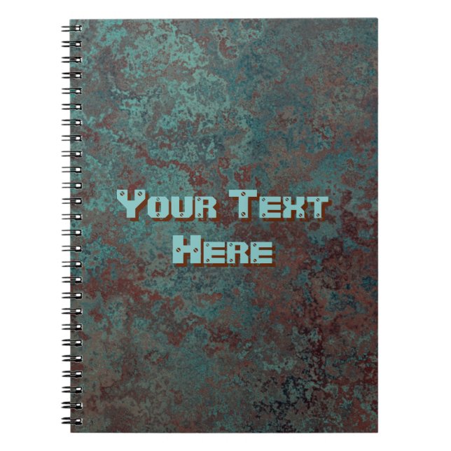 Carnet Corrosion "Copper" Text print notebook (Devant)