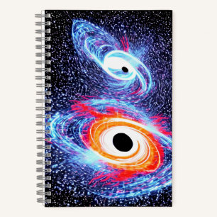 Carnet Cosmic Noir Bleu Rouge Orange Futur Galactique