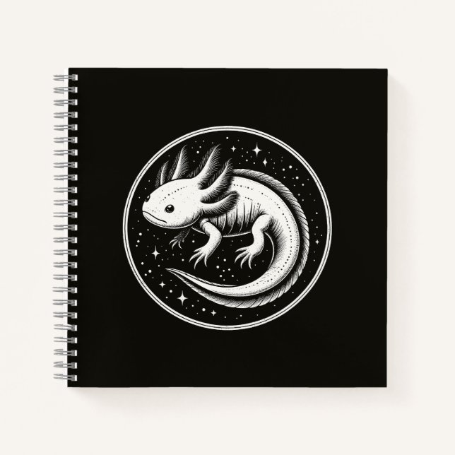 Carnet Cosmique Amphibienne de mignon Axolotl (Devant)