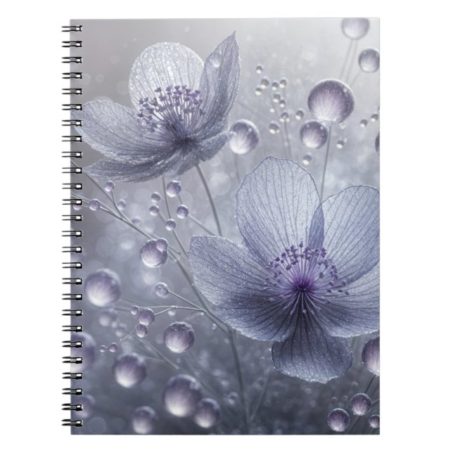 Carnet Cosmos violet et gouttes de ragoût (Devant)