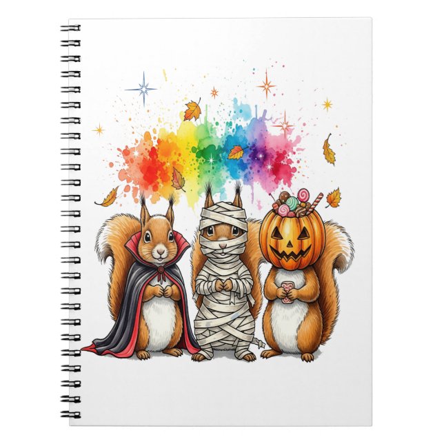 Carnet Costume de petits écureuils mignons pour Halloween (Devant)