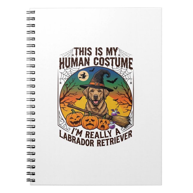 Carnet Costume Humain Labrador Retriever Sorcière d'Hallo (Devant)