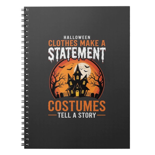 Carnet Costumes d'Halloween racontent une histoire Maison (Devant)