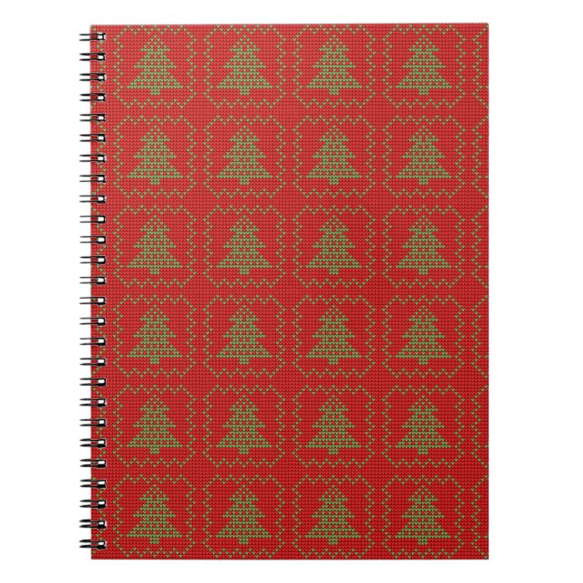 Carnet Cosy sapin de Noël affreux pull à damiers motif (Devant)
