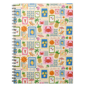 Carnet Côte Amalfitaine Été Motif Méditerranéen