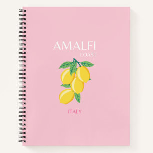 Carnet Côte d'Amalfi, Art Preppy, Rose, Voyage