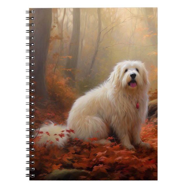 Carnet Coton De Tulear dans les feuilles d'automne qui to (Devant)