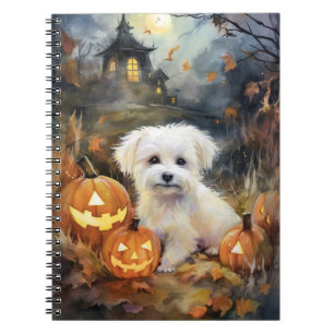 Carnet Coton De Tulear Halloween Avec Peur Citrouille