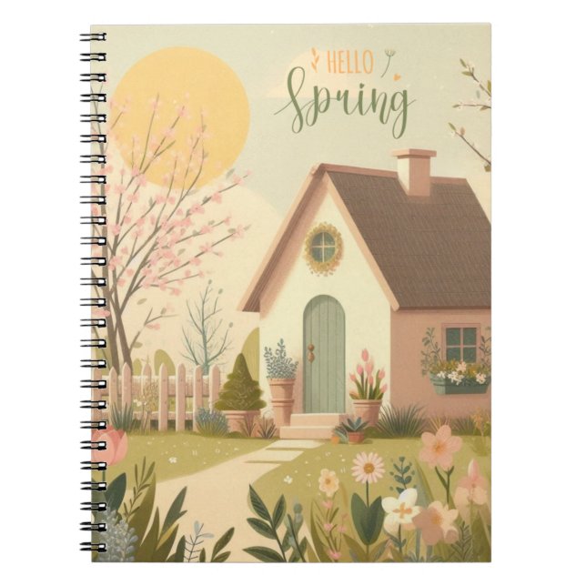 Carnet Cottage fleuri/printanier (Devant)