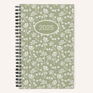 Carnet Cottage Floral Sage Green