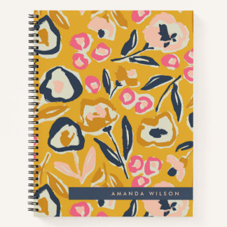 Carnet Cottage Garden Hand-Drawn Bold Inky Floral Pattern