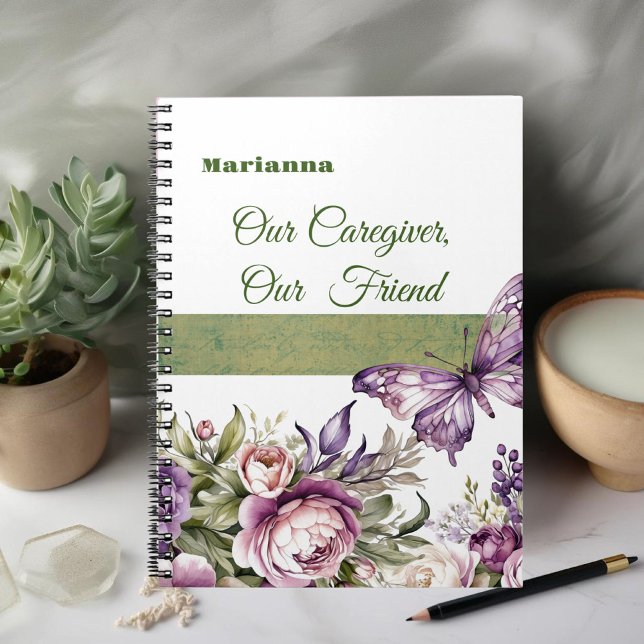 Carnet Cottage Purple Floral aidant (Créateur téléchargé)