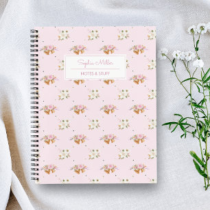 Carnet Cottagecore Vintage rose Floral Nom