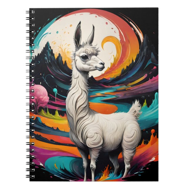 Carnet "Cotton Candy Llama" Art Spiral Notebook (Devant)