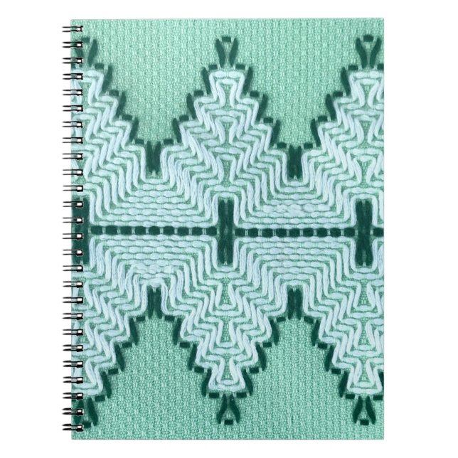 Carnet Couchage en fil textile rétro, pulsation graphique (Devant)