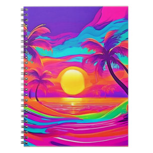 Carnet Coucher de soleil bleu et orange