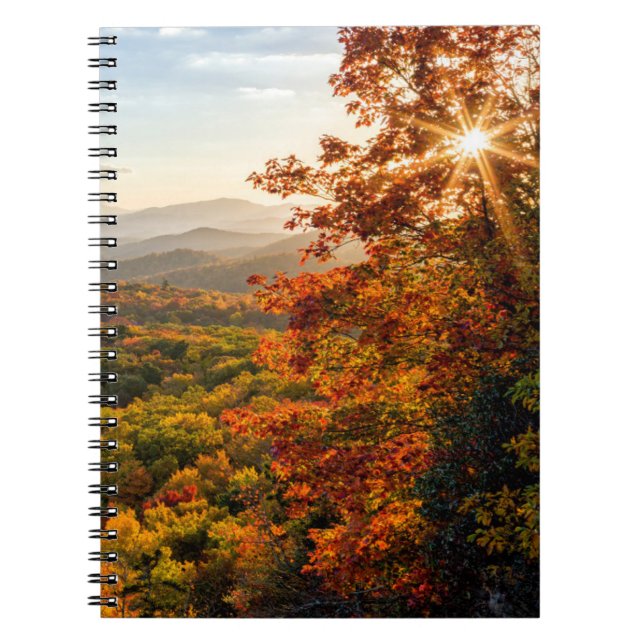 Carnet Coucher de soleil d'automne | Caroline du Nord (Devant)