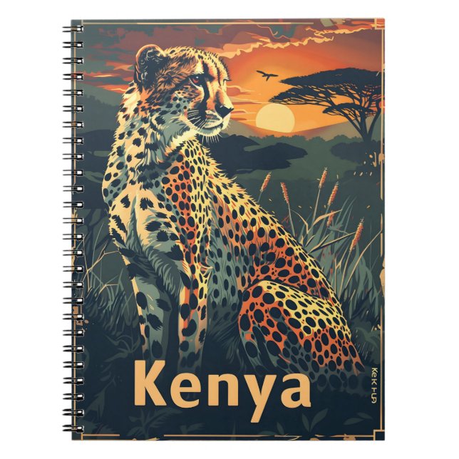 Carnet Coucher de soleil de Kenya Cheeatah (Devant)