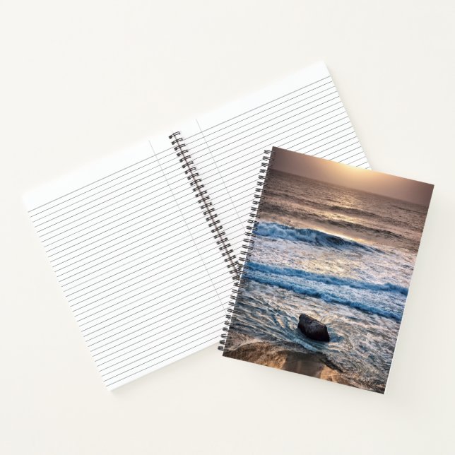 Carnet Coucher de soleil délicat sur la plage (Intérieur)