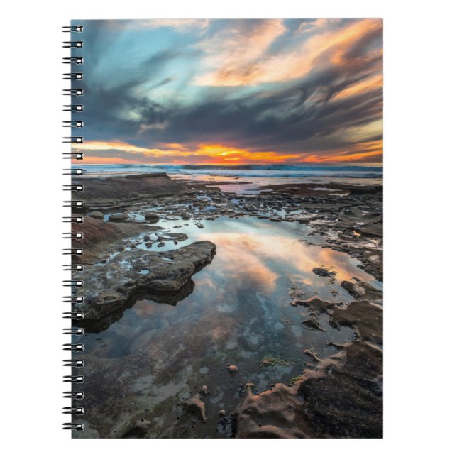 Carnet Coucher de soleil depuis les bassins de marée (Devant)
