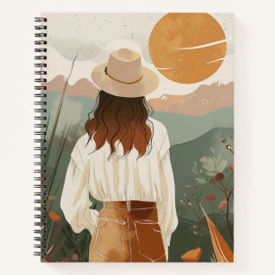 Carnet Coucher de soleil désert Boho Terracotta Sage