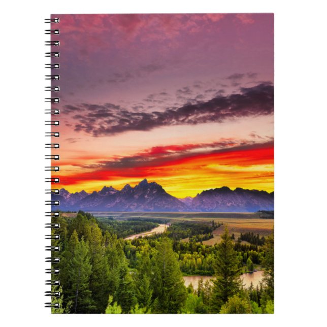 Carnet Coucher de soleil d'été à Snake River Vue (Devant)