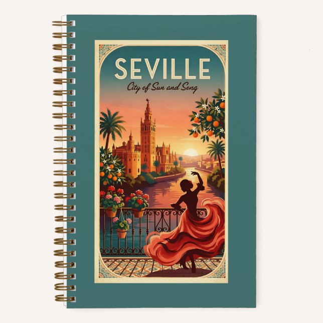Carnet Coucher de soleil flamenco à Séville (Recto)
