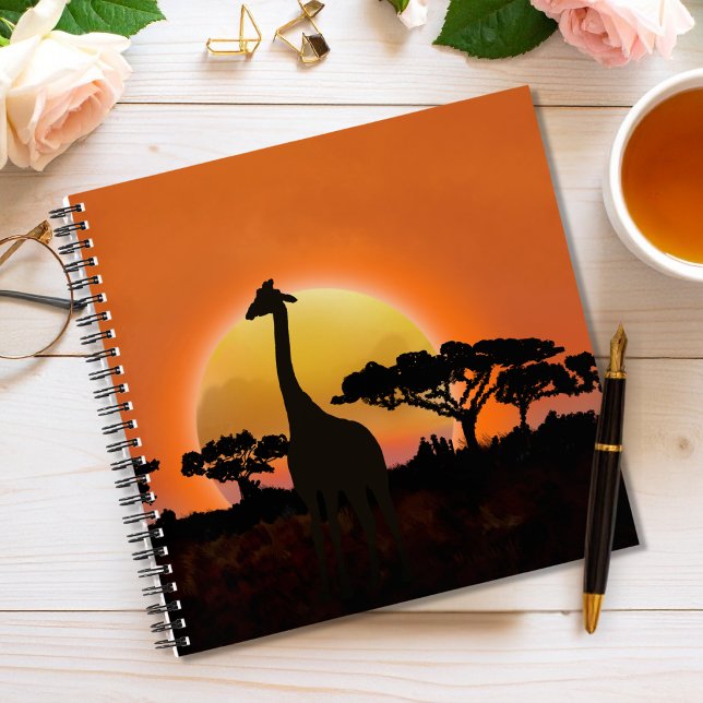 Carnet Coucher de Soleil Girafe | Faune Sauvage Sa (Créateur téléchargé)