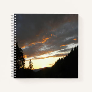 Carnet Coucher de soleil nuageux doré....