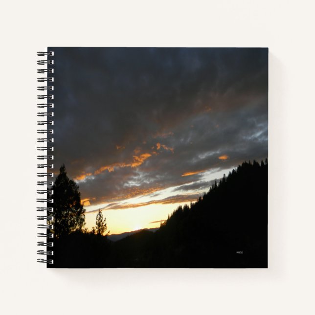 Carnet Coucher de soleil nuageux doré..... (Devant)