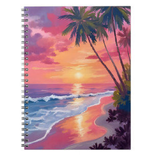 Carnet Coucher de soleil paradisiaque Plage tropicale r