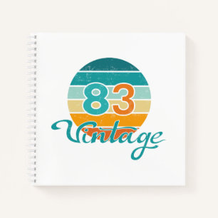 Carnet Coucher de soleil rétro 83 en détresse vintage