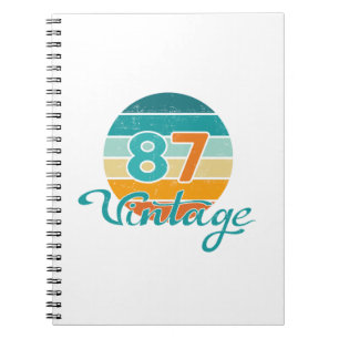 Carnet Coucher de soleil rétro 87 en détresse vintage