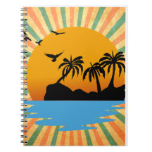 Coucher de soleil rétro avec arbre