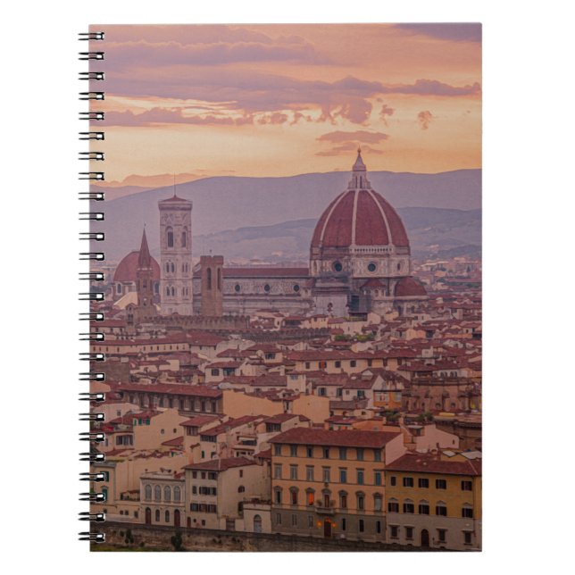 Carnet Coucher de soleil sur Florence, Italie (Devant)