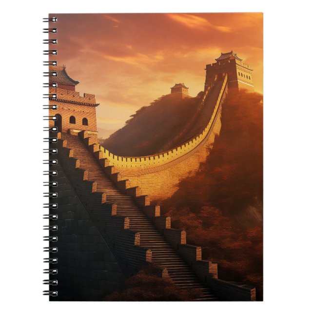 Carnet Coucher de soleil sur la Grande Muraille de Chine  (Devant)